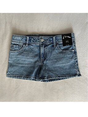 Art Class Teen Girls Mid Rise Denim Jean Shorts Light Wash Size XL (14) NW